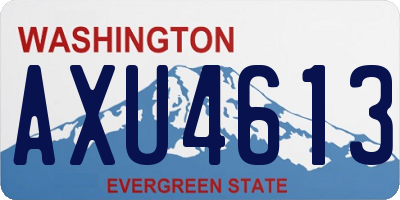 WA license plate AXU4613