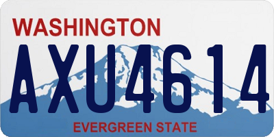 WA license plate AXU4614