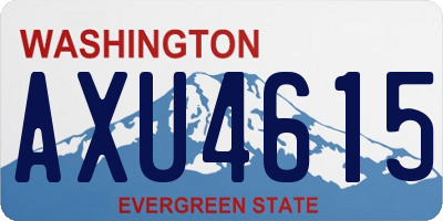 WA license plate AXU4615