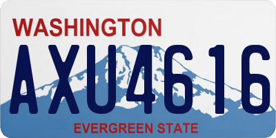 WA license plate AXU4616