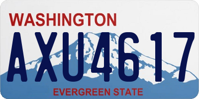 WA license plate AXU4617