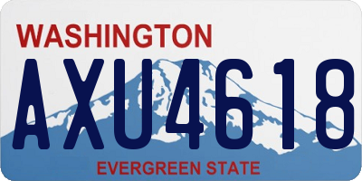 WA license plate AXU4618