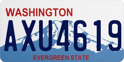WA license plate AXU4619