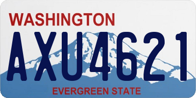 WA license plate AXU4621