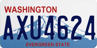 WA license plate AXU4624