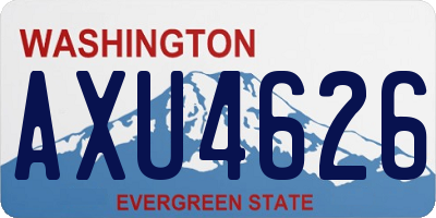 WA license plate AXU4626