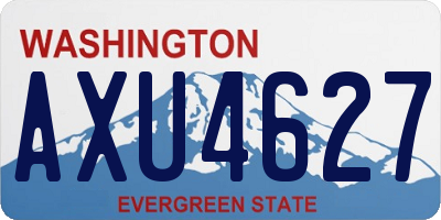 WA license plate AXU4627