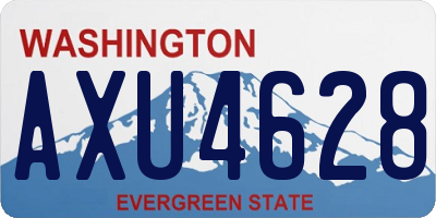 WA license plate AXU4628