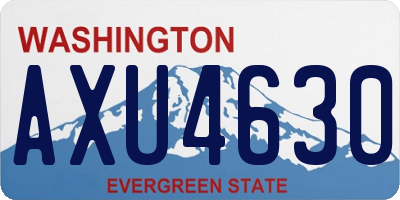 WA license plate AXU4630