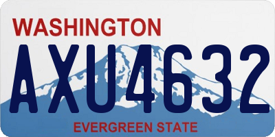 WA license plate AXU4632