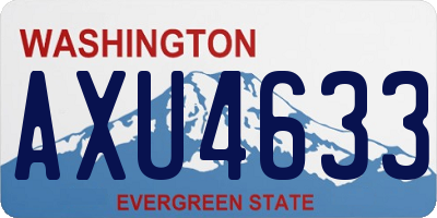 WA license plate AXU4633