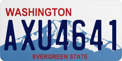 WA license plate AXU4641