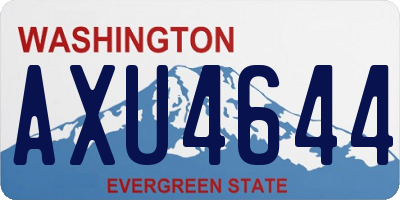 WA license plate AXU4644