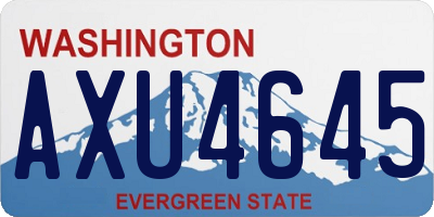 WA license plate AXU4645