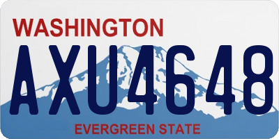 WA license plate AXU4648