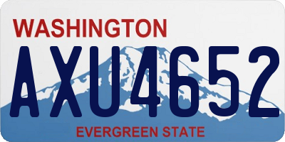 WA license plate AXU4652