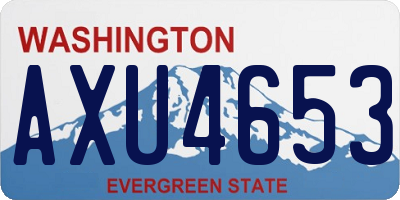 WA license plate AXU4653