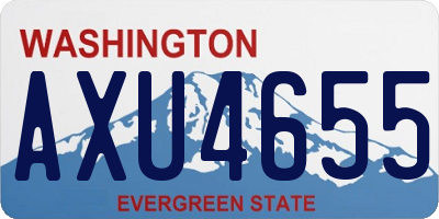 WA license plate AXU4655