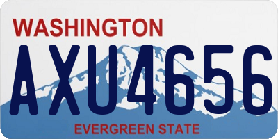 WA license plate AXU4656