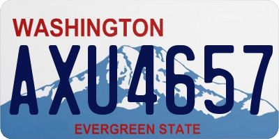 WA license plate AXU4657