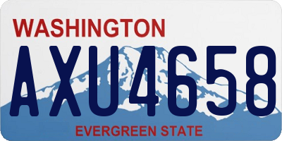 WA license plate AXU4658