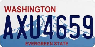 WA license plate AXU4659
