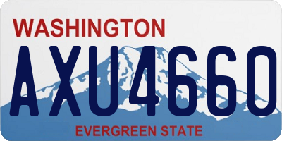 WA license plate AXU4660