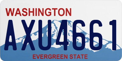 WA license plate AXU4661