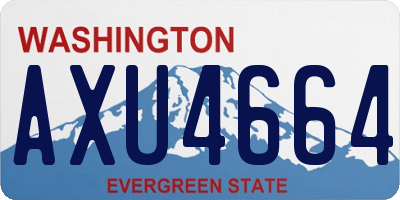 WA license plate AXU4664