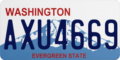 WA license plate AXU4669