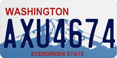 WA license plate AXU4674