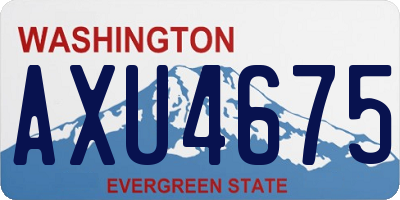 WA license plate AXU4675