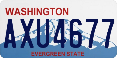 WA license plate AXU4677