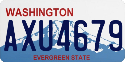 WA license plate AXU4679