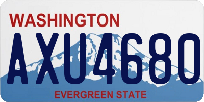 WA license plate AXU4680