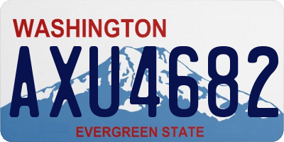 WA license plate AXU4682