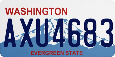 WA license plate AXU4683