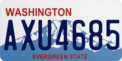 WA license plate AXU4685