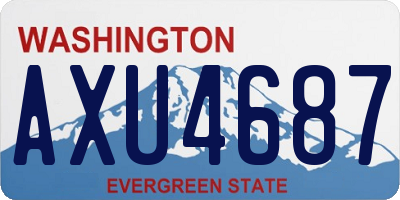 WA license plate AXU4687