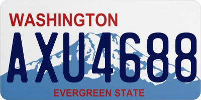 WA license plate AXU4688