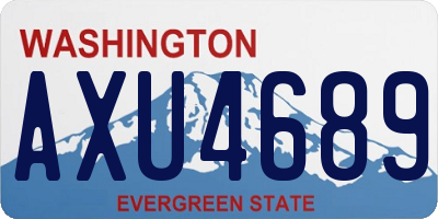 WA license plate AXU4689