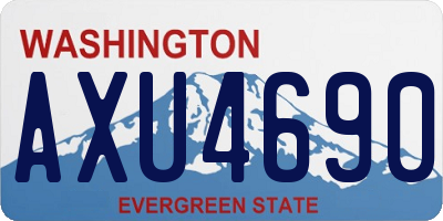 WA license plate AXU4690