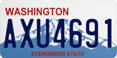 WA license plate AXU4691
