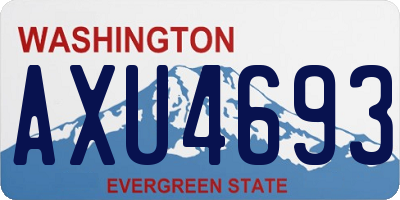 WA license plate AXU4693