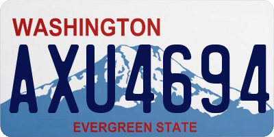 WA license plate AXU4694