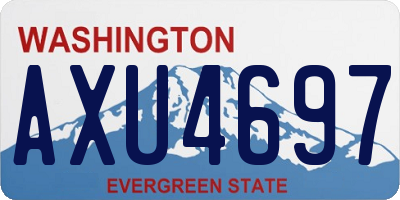 WA license plate AXU4697