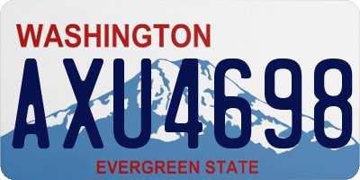 WA license plate AXU4698