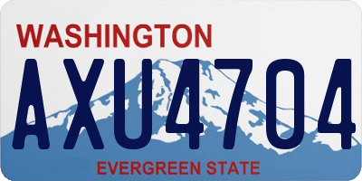 WA license plate AXU4704