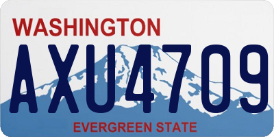 WA license plate AXU4709