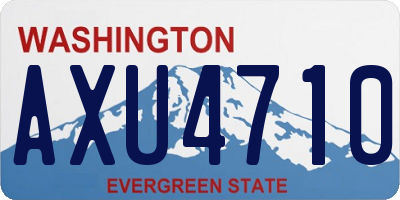 WA license plate AXU4710